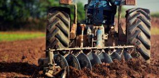 tractor turning soil