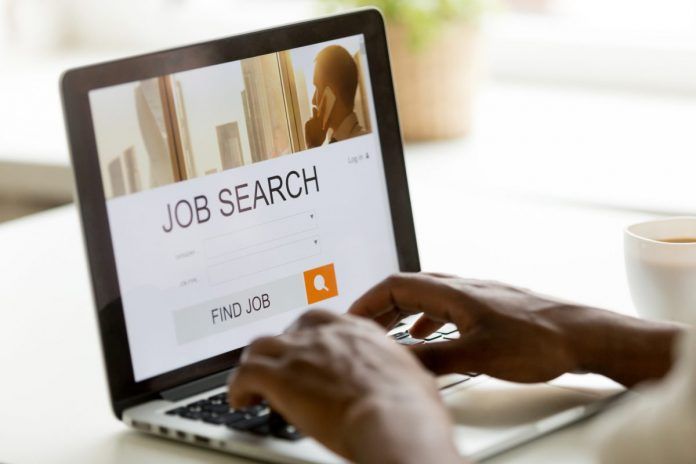 EMPLOYMENT OPPORTUNIES JOB SEARCH ON LAPTOP