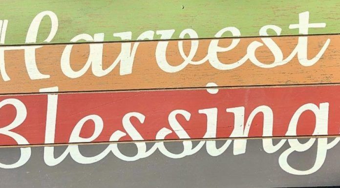 harvest blessings sign