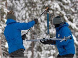 DWR staff conducting snowpack survey